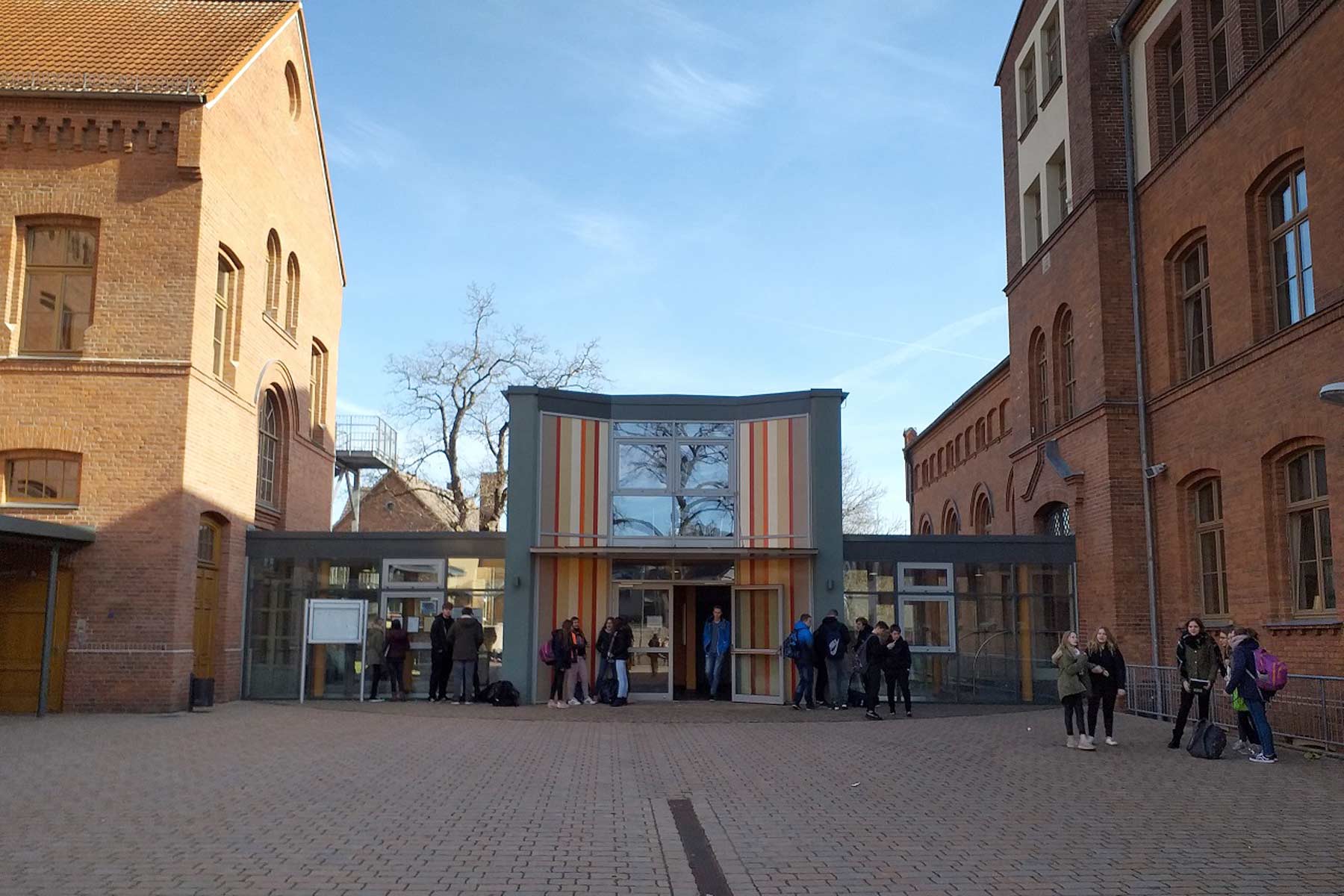 Das Schulgebäude der Ganztagsschule „ Johann Gottfried Wilke“ in Coswig (Anhalt)