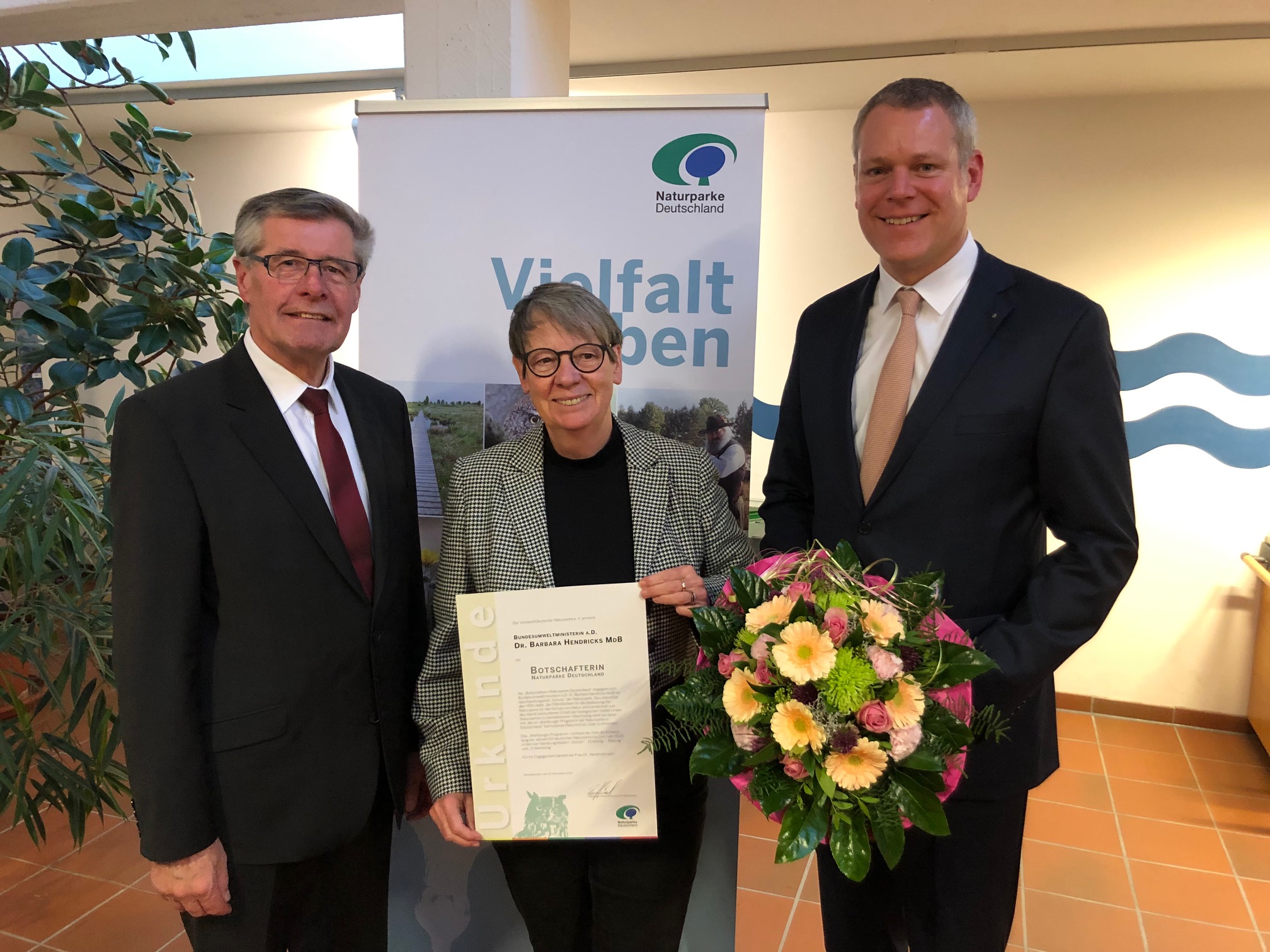 Ernennung von Dr. Barbara Hendricks als „Botschafterin Naturparke Deutschland“